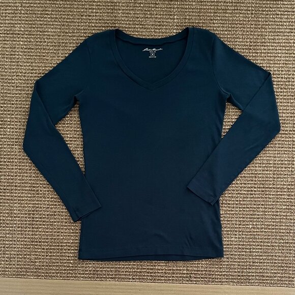 Eddie Bauer Long Sleeve Tee - Dark Teal - Picture 1 of 8